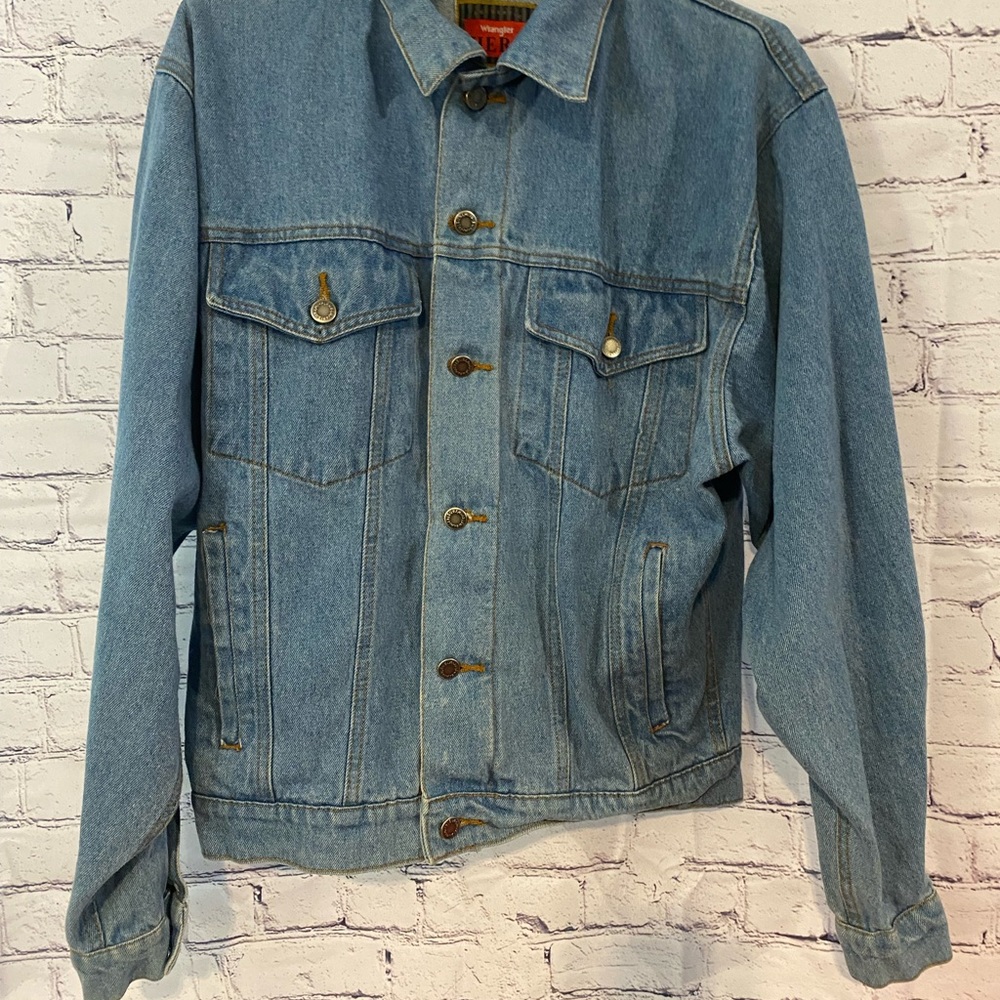 Vintage wrangler hero denim trucker jacket small